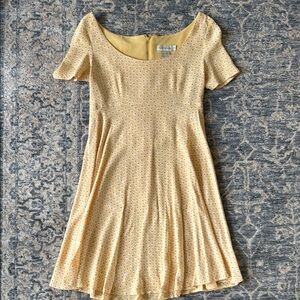 90’s Vintage Ann Taylor Yellow Floral Dress